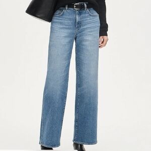 J. Crew Medium/Dark Wash Mid Rise Wide Legged Jeans